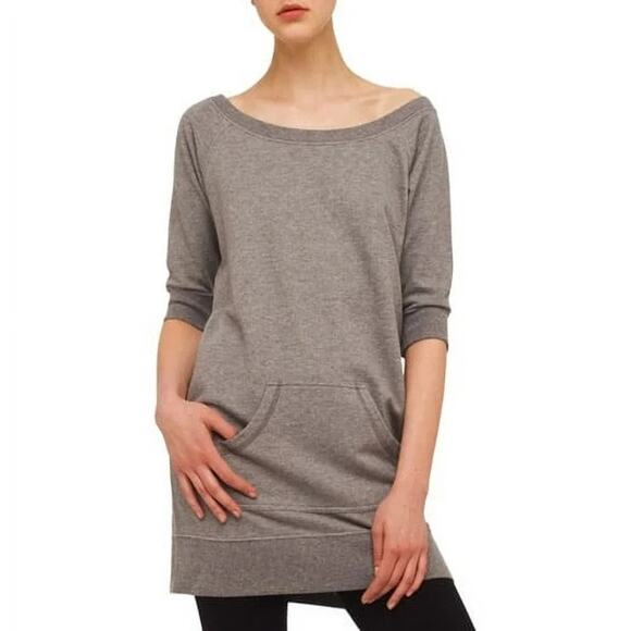 Norma Kamali French Terry Tunic Top in Gray size Small - Picture 1 of 6